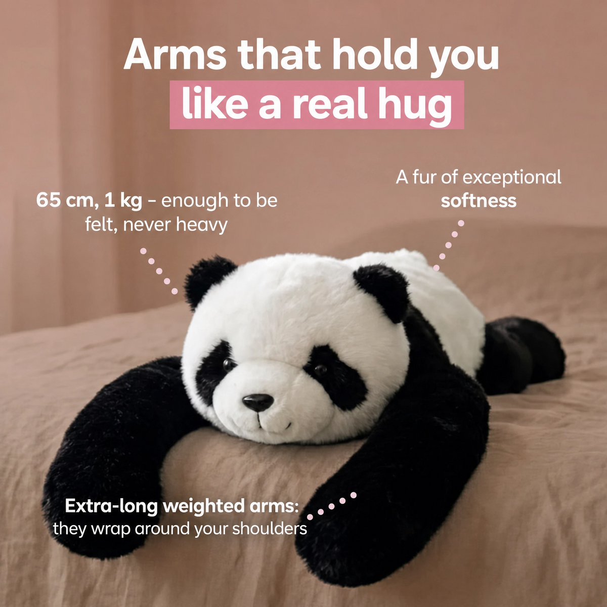 Mookie the Panda Weighted Animal